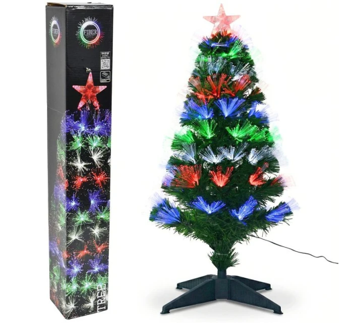 DEKORATIVNÍ VÁNOČNÍ STROMEK VÍCEBAREVNÝ 90CM