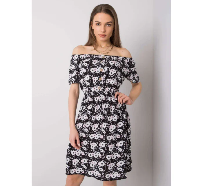 Šaty D73771M30244B černobílé