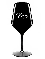 MRS. - černá nerozbitná sklenice na víno 470 ml