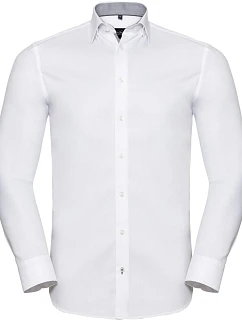 Kontrastní košile s dl. rukávem vzor rybí kost 11. grey model 22476056 - Russell Athletic