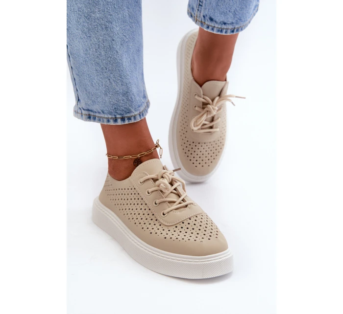 Průchozí Tenisky Na Platformě Beige Tanvi Průchozí Tenisky Na Platformě Beige Tanvi