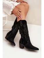 Velurové Dámské  Na Podpatku Černé model 21705036 - Zazoo