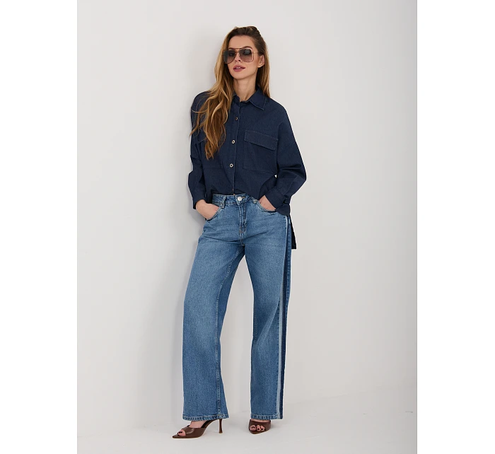 Spodnie model 22041103 ciemny niebieski - FPrice