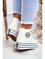 Dámské vysoké tenisky Big Star - bílé Dámské vysoké tenisky Big Star - bílé