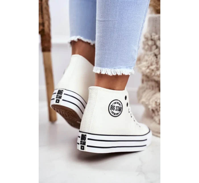 Dámské vysoké tenisky Big Star - bílé Dámské vysoké tenisky Big Star - bílé