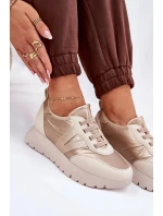 Dámské sportovní boty na platformě Vinceza – zlaté