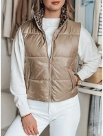 Dámská krátká oboustranná vesta CHIPUFF camel FashionStreet TY4825