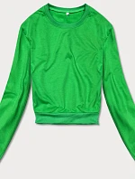 Dámská tenká krátká mikina zelená (8B938-27)