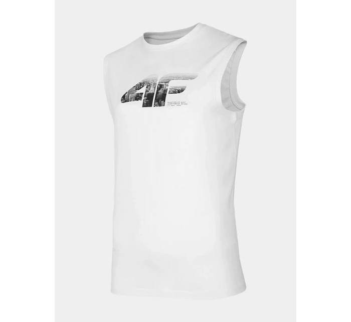 Pánské tričko bez rukávů 4F 4FWSS26TSLEM357-10S