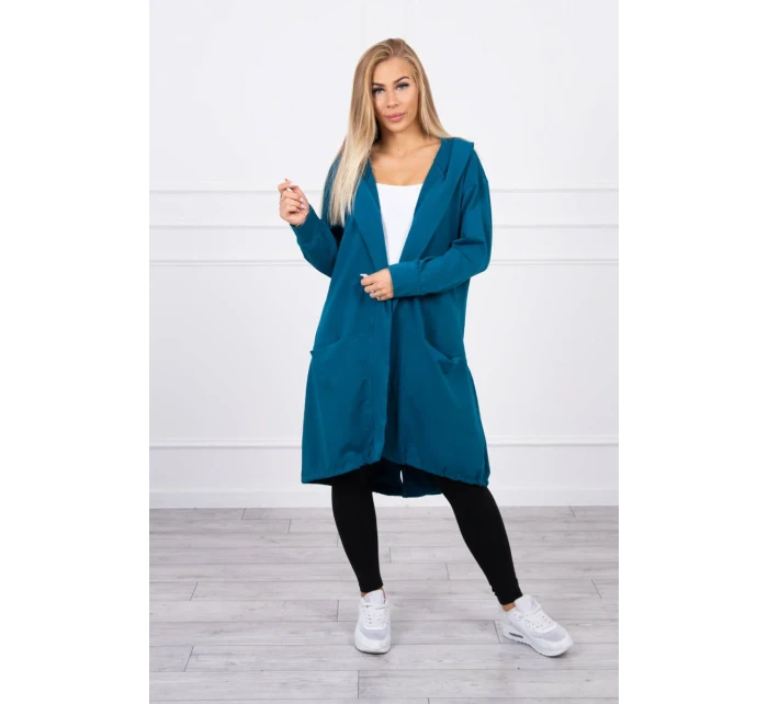 Bunda oversize s kapucí navy
