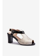 Dámské sandály na podpatku z eko kůže model 21658503 - Boto