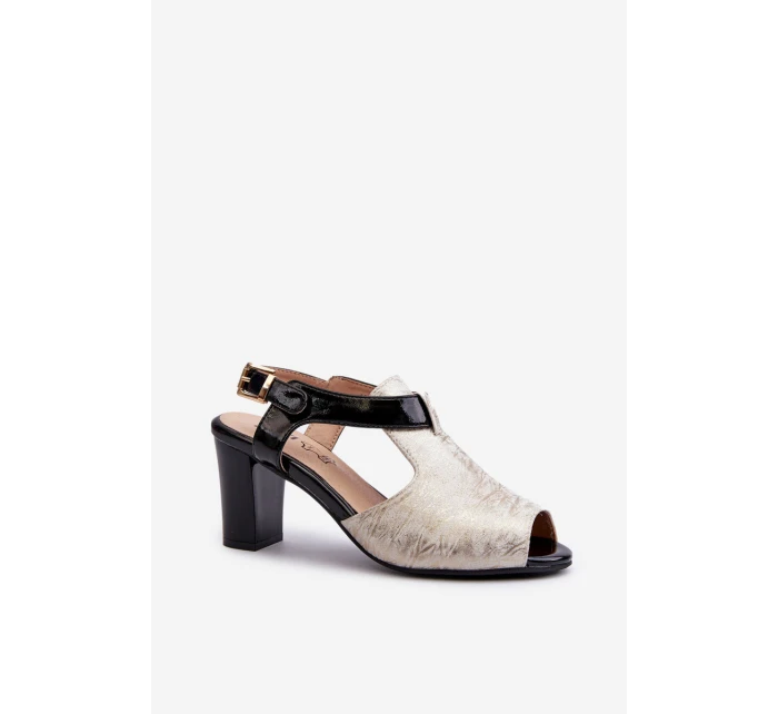 Dámské sandály na podpatku z eko kůže model 21658503 - Boto