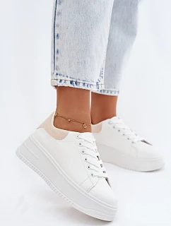 Dámské tenisky na platformě z imitace kůže model 22107429 - Boto