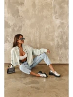 Dámské kožené boty s robustními vysokými podpatky, stříbrná Lemmitty