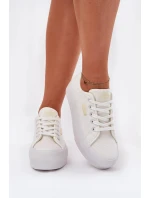 Dámské trampky na platformě Lee Cooper – bílé