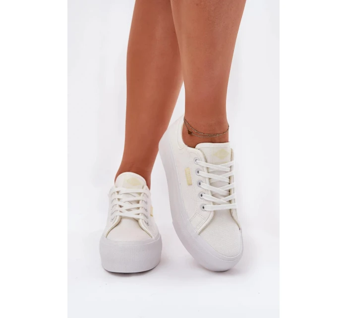 Dámské trampky na platformě Lee Cooper – bílé