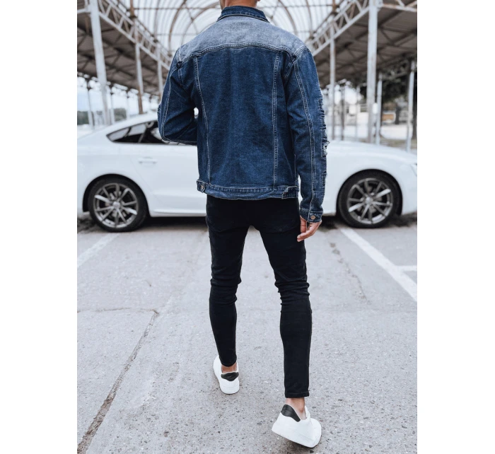 Pánská modrá džínová bunda FashionStreet TX4723 Pánská modrá džínová bunda FashionStreet TX4723