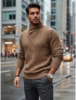 Pánský velbloudí svetr Dstreet model 21982485 - FashionStreet Pánský velbloudí svetr Dstreet model 21982485 - FashionStreet