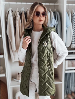 Dámská přechodná prošívaná vesta GRANDI zelená FashionStreet TY4827