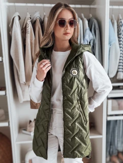 Dámská přechodná prošívaná vesta GRANDI zelená FashionStreet TY4827