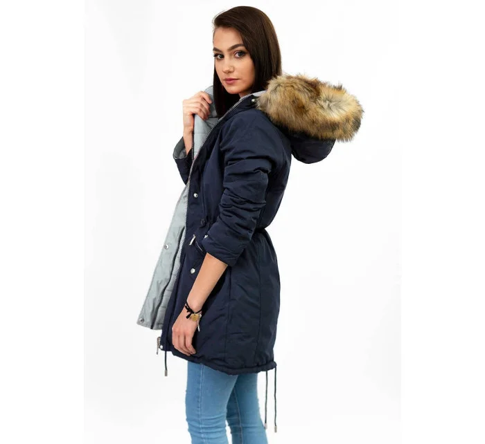 DWUSTRONNA DAMSKA KURTKA ZIMOWA Z KAPTUREM model 21241886 - MHM
