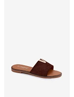 Dámské ploché s ozdobným detailem V Čokoládové model 22111391 - Boto