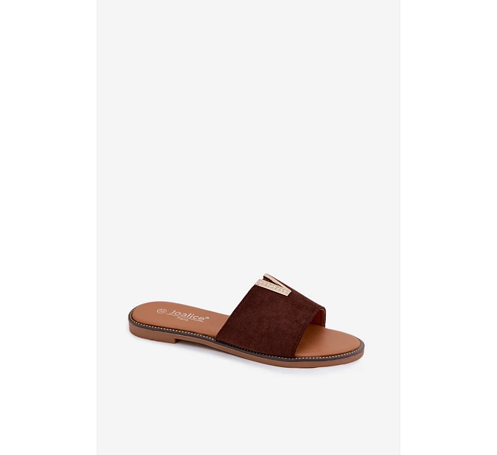 Dámské ploché s ozdobným detailem V Čokoládové model 22111391 - Boto