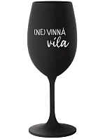 (NE)VINNÁ VÍLA - čierny pohár na víno 350 ml
