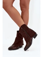 Boty na podpatku model 217811 Step in style Boty na podpatku model 217811 Step in style