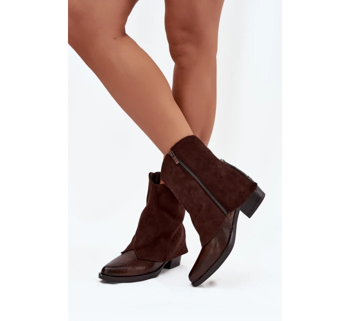 Boty na podpatku model 217811 Step in style Boty na podpatku model 217811 Step in style