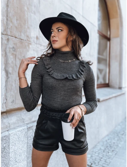 Dámský svetr NOAH tmavě šedý FashionStreet MY1404 Dámský svetr NOAH tmavě šedý FashionStreet MY1404