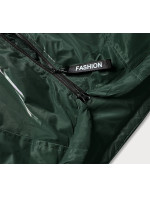 Zelená dámská bunda s kapucí (B8105-10)