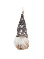 PŘÍVĚSEK S CETKOU SKŘÍTEK ŠEDÝ 11CM PŘÍVĚSEK S CETKOU SKŘÍTEK ŠEDÝ 11CM