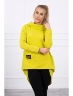 Mikina s dlouhými zády a kapucí kiwi Mikina s dlouhými zády a kapucí kiwi