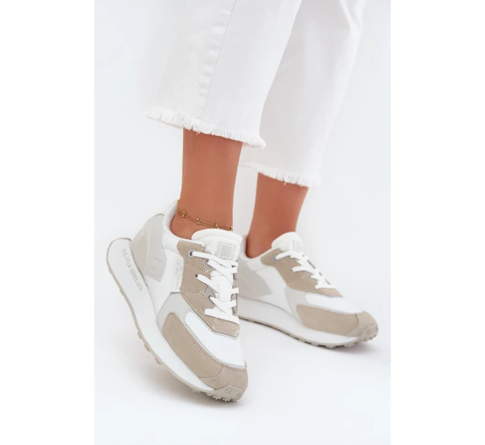 Dámské Kožené Sneakersy Big Star model 21705953 HiPoly System Bílé - Big Star Shoes Dámské Kožené Sneakersy Big Star model 21705953 HiPoly System Bílé - Big Star Shoes