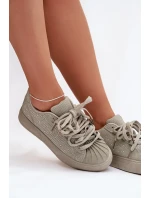 Ozdobené dámské tenisky zelené model 21834867 - Boto