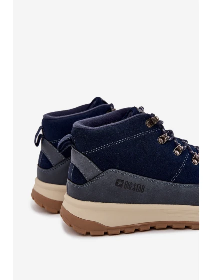 Pánské zateplené trekingové boty Big Star – tmavě modré