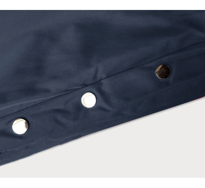 Tmavě modrá dámská bunda parka s kožešinou model 21246247 - J.STYLE