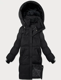zimní dámská bunda s kapucí, černá model 22545427 - J.STYLE
