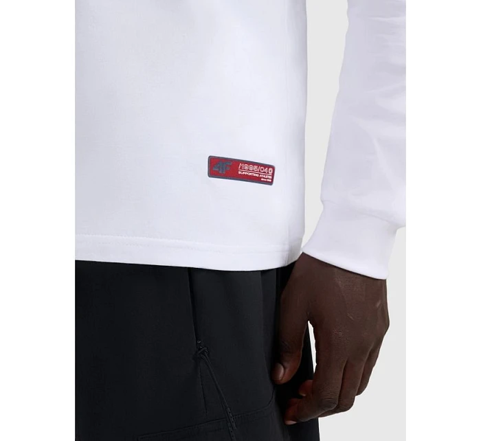 Pánské tričko s potiskem a dlouhým rukávem 4F 4FRAW25TLONM606-10S pánské