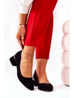 Semišové lodičky Lewski 3118 Černé