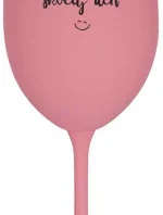 DNES BUDE SKVĚLÝ DEN - růžová sklenice na víno 350 ml