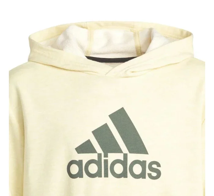 Dětská mikina Badge of Sport Hoodie Jr HN8469 žlutá - Adidas