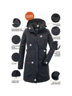 Dámská parka s kapucí Killtec KOW 165 36 černá nepromokavá větruodolná (37726/200)