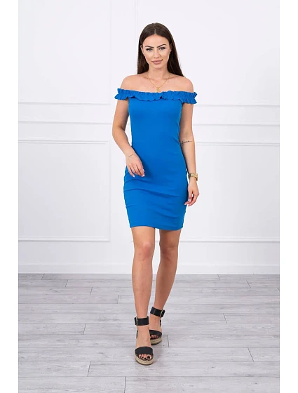 modré šaty s pruhy model 18744837 - K-Fashion
