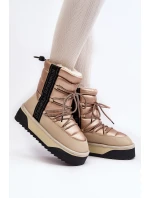 Dámské sněhové boty s podrážkou Bežové model 21640524 - D.Franklin Dámské sněhové boty s podrážkou Bežové model 21640524 - D.Franklin