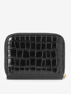 Dámská peněženka z přírodní kůže s zvířecím vzorem Malá  Černá model 21644757 - NOBO