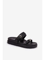 Dámské Pantofle Na Platformě Se Zlatými Černé model 21687853 - Boto Dámské Pantofle Na Platformě Se Zlatými Černé model 21687853 - Boto