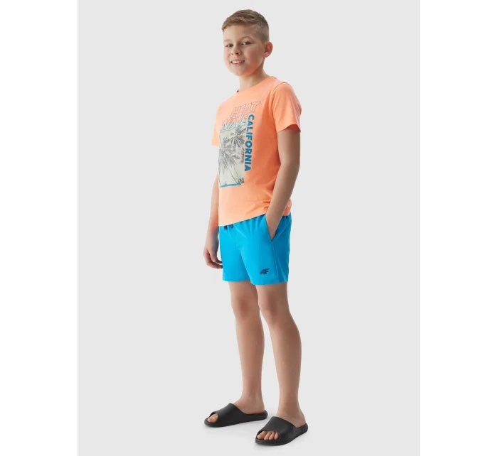 Chlapecké plážové šortky typu boardshorts 4F - modré Chlapecké plážové šortky typu boardshorts 4F - modré