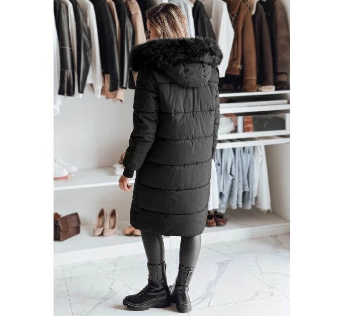 Dámská zimní bunda s kožešinou černá Dstreet model 21979668 - FashionStreet